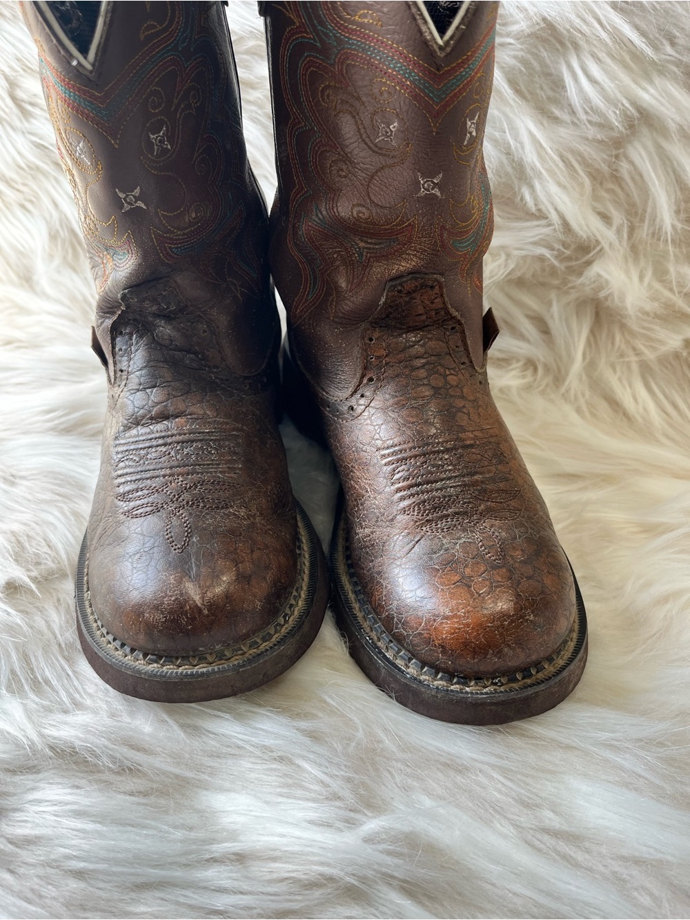 Justin Gypsy Roper Boots Women's 7B Round toe - Picture 2 of 5